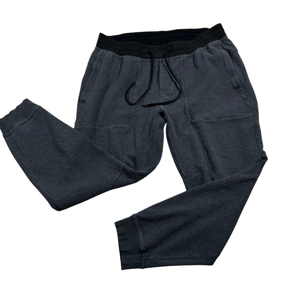 Lululemon At Ease Jogger Mens XL Dark Grey Textured Double Knit Tapered Pants